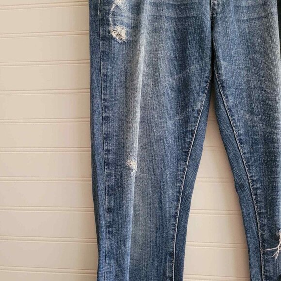 Paige Jeans Womens 28 Verdugo Ultra Skinny Distressed Ripped Medium Wash - Picture 2 of 12